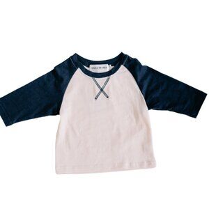 Navy Raglan Baseball Tee